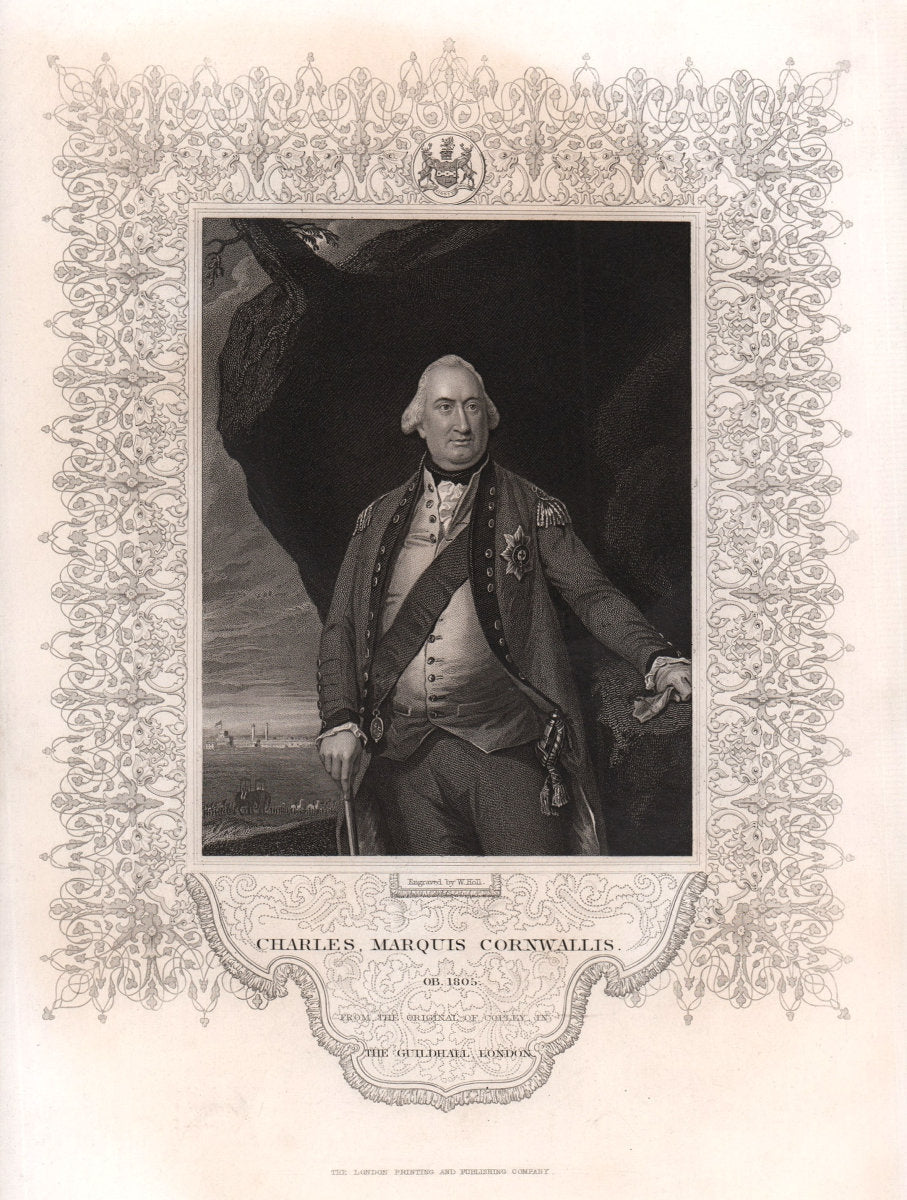 Charles, Marquess Cornwallis. American War of Independence. After COPLEY c1855